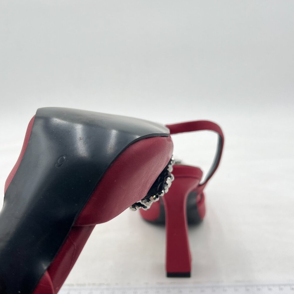 Fys Dark Red Pretty Elegant Slip On Pointed Toe B… - image 6